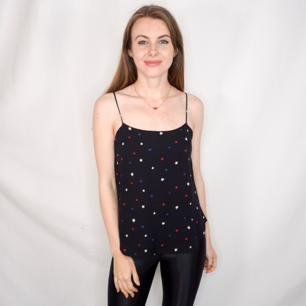 Reformation Black Star Atticus Cami Tank Top S